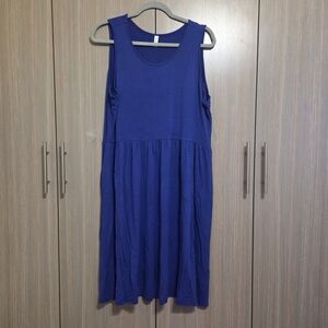 Sleeveless Blue Dress